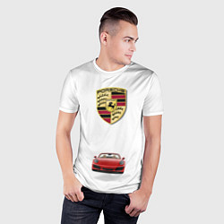 Футболка спортивная мужская Porsche car, цвет: 3D-принт — фото 2