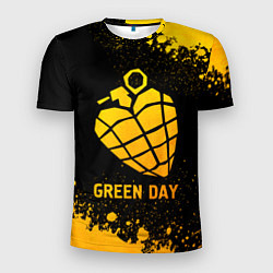 Футболка спортивная мужская Green Day - gold gradient, цвет: 3D-принт