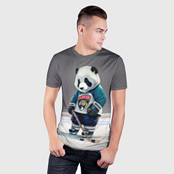 Футболка спортивная мужская Panda striker of the Florida Panthers, цвет: 3D-принт — фото 2