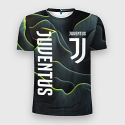 Мужская спорт-футболка Juventus dark green logo