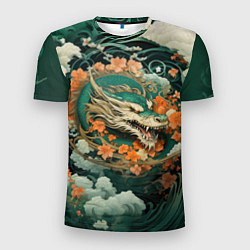Футболка спортивная мужская Облачный дракон Irezumi, цвет: 3D-принт