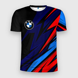 Футболка спортивная мужская BMW - m colors and black, цвет: 3D-принт