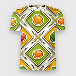 Мужская спорт-футболка Fruits and berries pattern