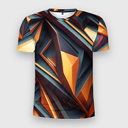 Мужская спорт-футболка Разноцветная 3D геометрия узоров метавселенной