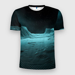 Мужская спорт-футболка Space landscape - vaporwave
