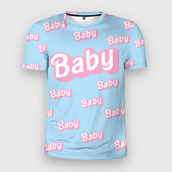 Футболка спортивная мужская Baby - Barbie style: blue pattern, цвет: 3D-принт