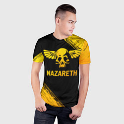 Футболка спортивная мужская Nazareth - gold gradient, цвет: 3D-принт — фото 2