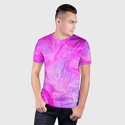 Футболка спортивная мужская Розовая текстура, цвет: 3D-принт — фото 2