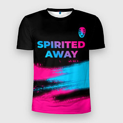 Футболка спортивная мужская Spirited Away - neon gradient: символ сверху, цвет: 3D-принт