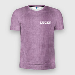 Мужская спорт-футболка Розовые джинсы lucky 77