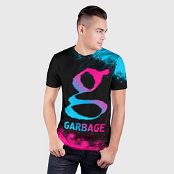 Футболка спортивная мужская Garbage - neon gradient, цвет: 3D-принт — фото 2