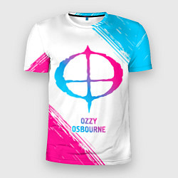 Футболка спортивная мужская Ozzy Osbourne neon gradient style, цвет: 3D-принт