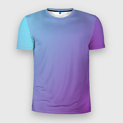 Мужская спорт-футболка Градиент - слива в небе