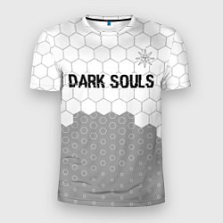Мужская спорт-футболка Dark Souls glitch на светлом фоне: символ сверху