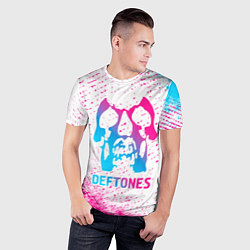 Футболка спортивная мужская Deftones neon gradient style, цвет: 3D-принт — фото 2