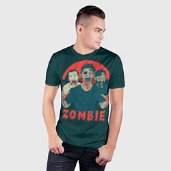 Футболка спортивная мужская Zombie - день мертвеца, цвет: 3D-принт — фото 2