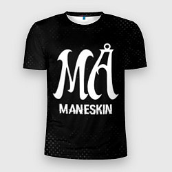 Футболка спортивная мужская Maneskin glitch на темном фоне, цвет: 3D-принт