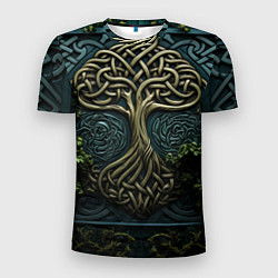 Мужская спорт-футболка Дерево друидов
