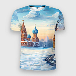 Мужская спорт-футболка Российская зима