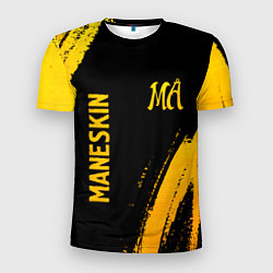 Мужская спорт-футболка Maneskin - gold gradient вертикально
