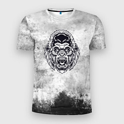 Мужская спорт-футболка Texture - разозленная горилла