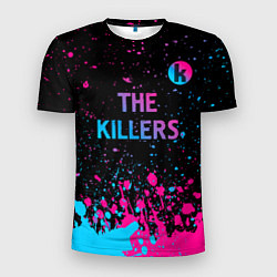 Футболка спортивная мужская The Killers - neon gradient посередине, цвет: 3D-принт