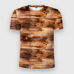 Мужская спорт-футболка Старая деревянная обшивка