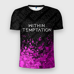 Футболка спортивная мужская Within Temptation rock legends посередине, цвет: 3D-принт