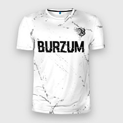 Футболка спортивная мужская Burzum glitch на светлом фоне посередине, цвет: 3D-принт