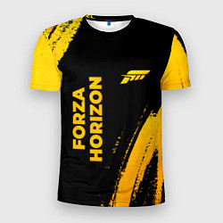 Мужская спорт-футболка Forza Horizon - gold gradient вертикально