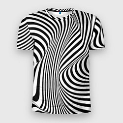 Футболка спортивная мужская Цвета зебры оптическая иллюзия, цвет: 3D-принт