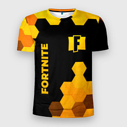 Мужская спорт-футболка Fortnite - gold gradient вертикально