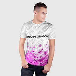 Футболка спортивная мужская Imagine Dragons rock legends посередине, цвет: 3D-принт — фото 2