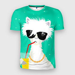 Мужская спорт-футболка Лама - альпака на чиле