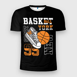 Футболка спортивная мужская Basketball New York, цвет: 3D-принт