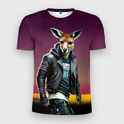 Футболка спортивная мужская Cool kangaroo - ai art, цвет: 3D-принт