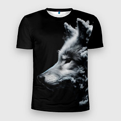 Мужская спорт-футболка Дымный волк