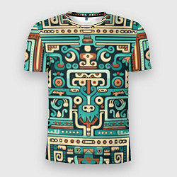 Мужская спорт-футболка Абстрактный паттерн в ацтекском стиле