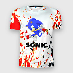 Футболка спортивная мужская Sonic краски абстрактные, цвет: 3D-принт