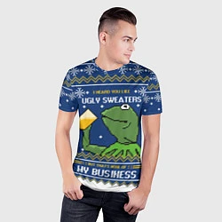 Футболка спортивная мужская I heard you like ugly sweaters, цвет: 3D-принт — фото 2