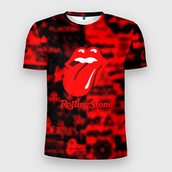 Футболка спортивная мужская Rolling Stones logo групп, цвет: 3D-принт