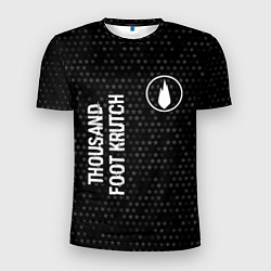 Мужская спорт-футболка Thousand Foot Krutch glitch на темном фоне вертика