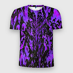 Мужская спорт-футболка Демонический доспех фиолетовый