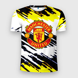 Футболка спортивная мужская Манчестер Юнайтед клуб краски, цвет: 3D-принт