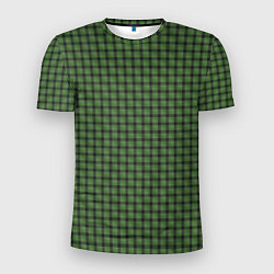 Мужская спорт-футболка Зеленая клетка классика