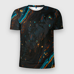 Мужская спорт-футболка Разводы на нефтяной луже