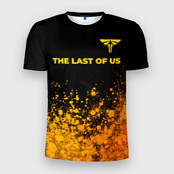 Футболка спортивная мужская The Last Of Us - gold gradient посередине, цвет: 3D-принт