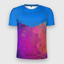 Мужская спорт-футболка Кляксы и цветной туман