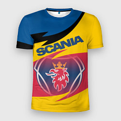 Мужская спорт-футболка Scania logo