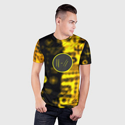 Футболка спортивная мужская Twenty one pilots yellow music, цвет: 3D-принт — фото 2